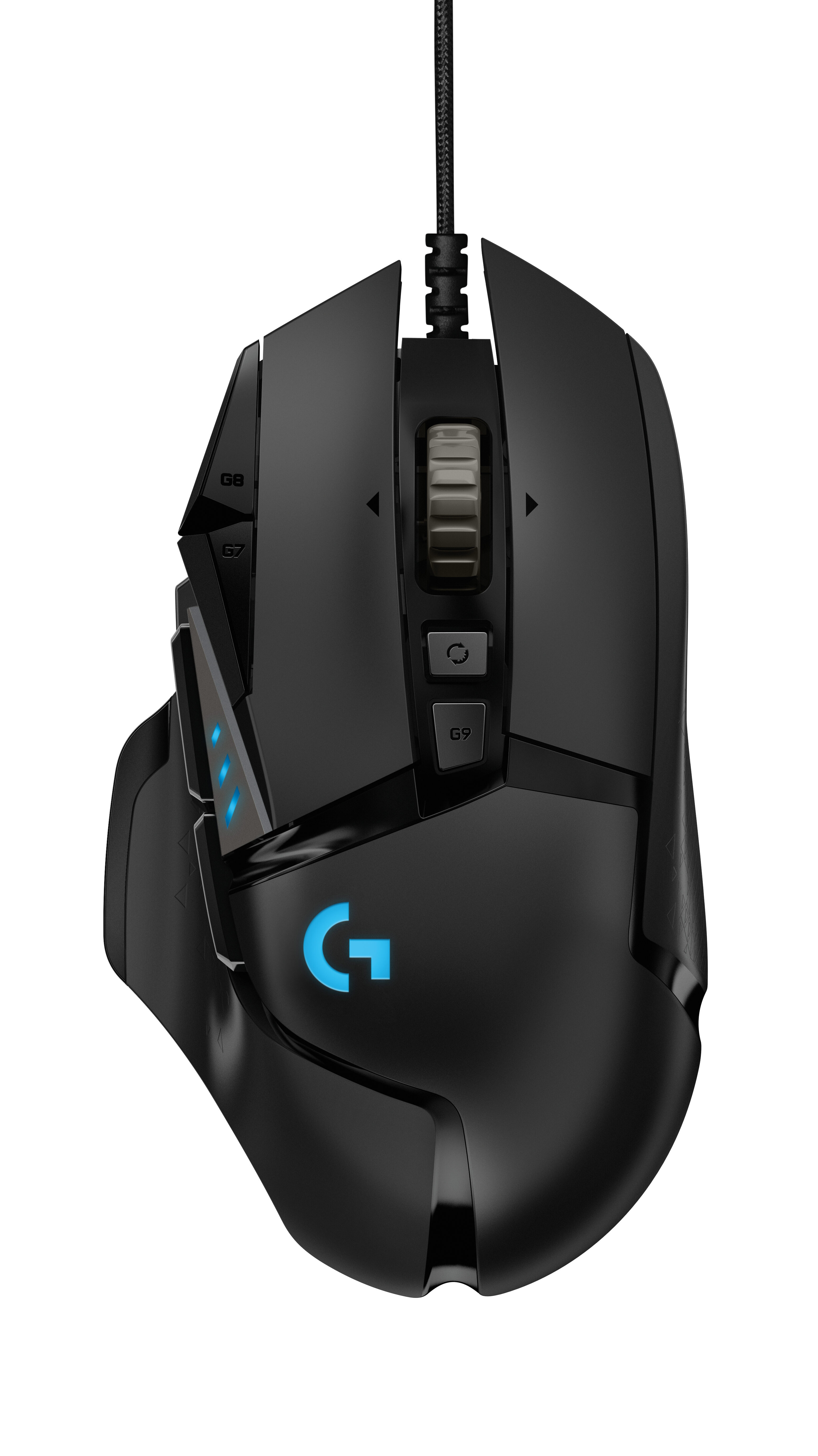 Black wired Logitech G502 HERO, model 910-005469