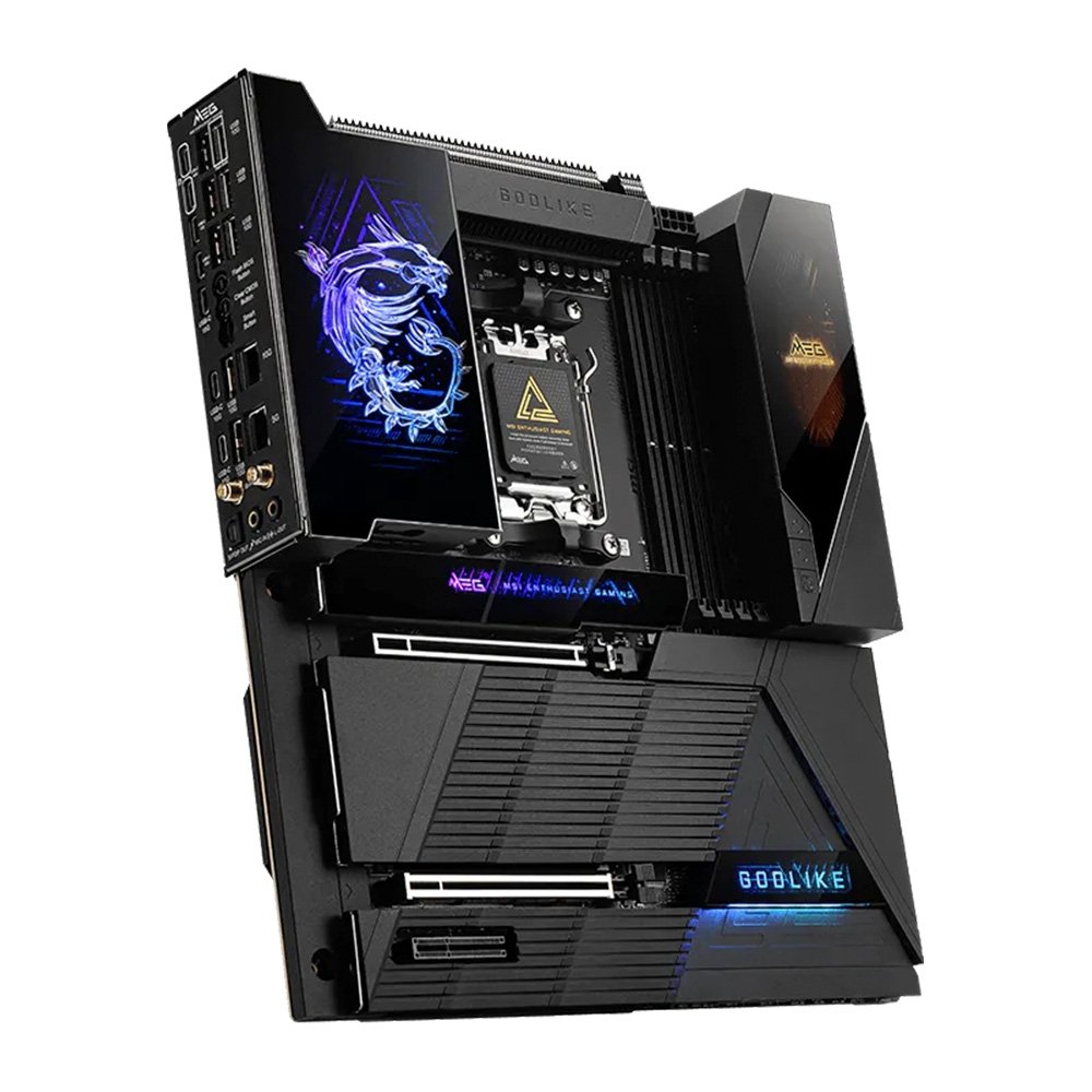MSI MEG X870E GODLIKE E-ATX motherboard, exact model MEG X870E GODLIKE