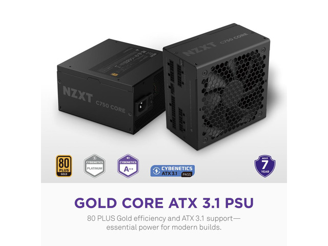 NZXT C750 Gold Core — PA-7G3BB-US